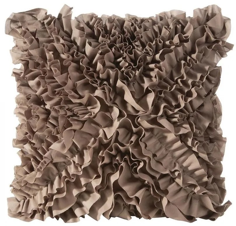 Mirena obliečka na vankúš 45x45 tmavobéžová 373357