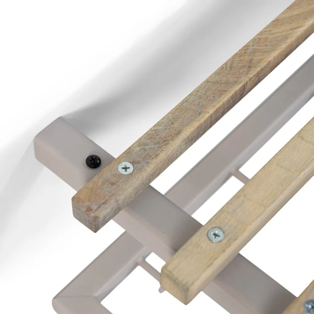 Kovový nástenný vešiak v prírodnej farbe/taupe s poličkou 76 cm Marco – Spinder Design