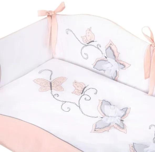 BELISIMA 3-dielne posteľné obliečky Belisima Butterfly 90/120 ružové