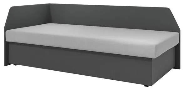 Váľanda Amber 90x200, ľavý roh, tmavo sivá