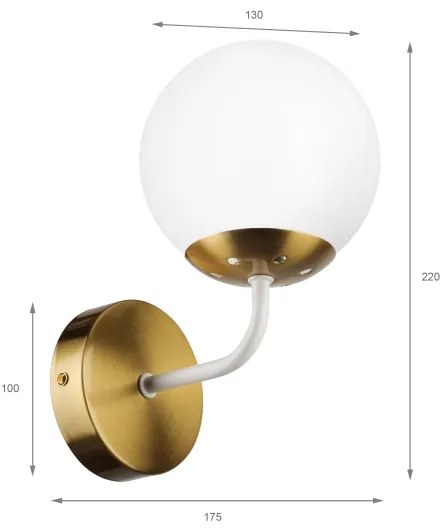 Brilagi - Nástenná lampa MALIVA 1xE14/15W/230V zlatá/biela