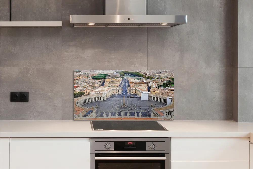 Nástenný panel  Rome Vatican square panorama 125x50 cm