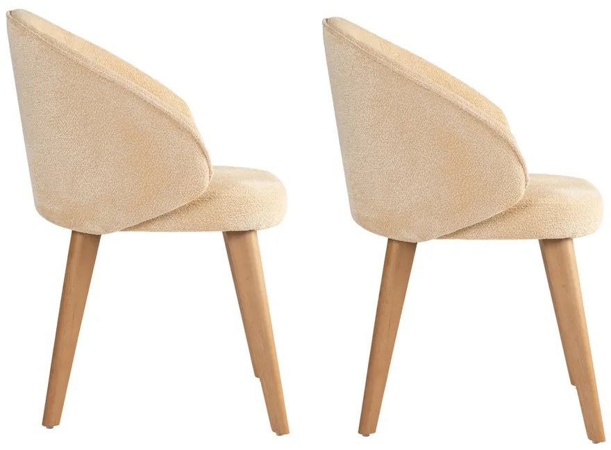 Sada jedálenských stoličiek Bentley Beige andLight Oak, 2 ks