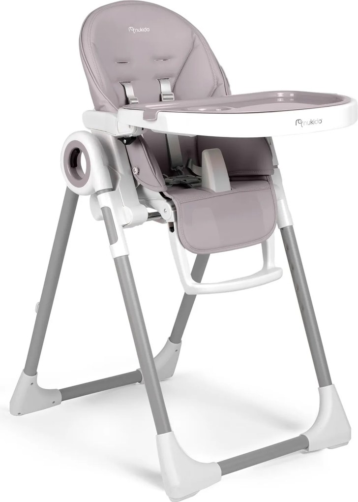 Detská jedálenská stolička so stolíkom Nukido Belo heather