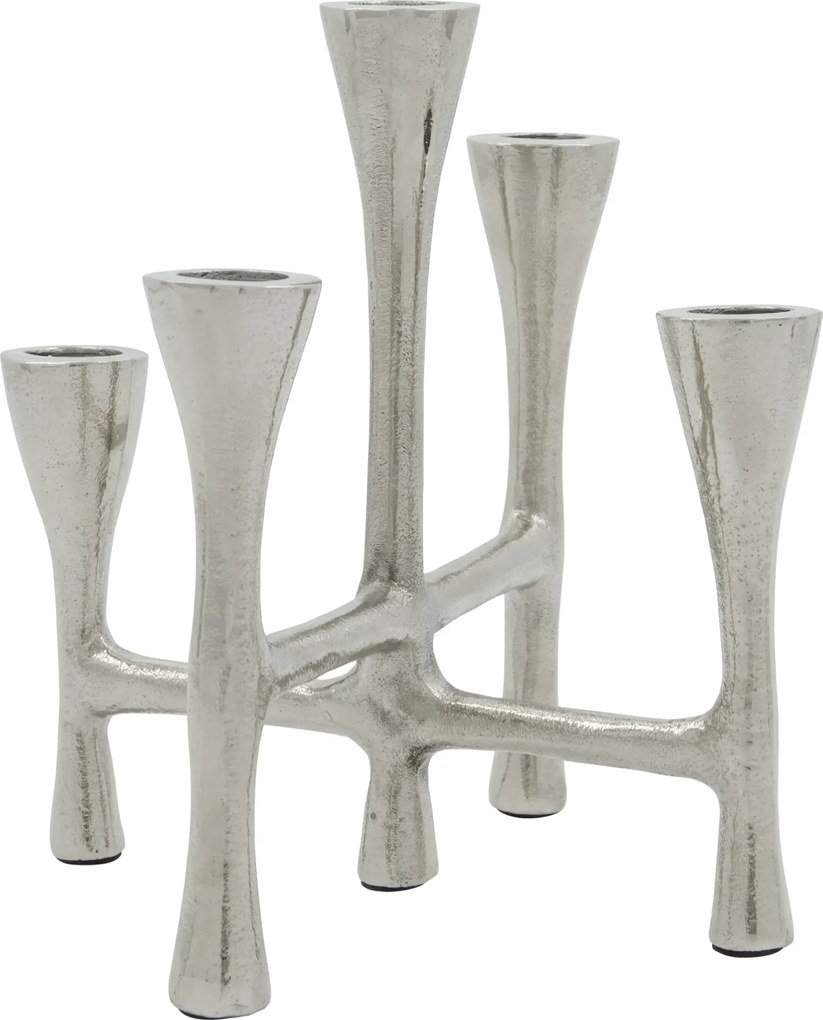 House Doctor Kovový svietnik Tristy Silver