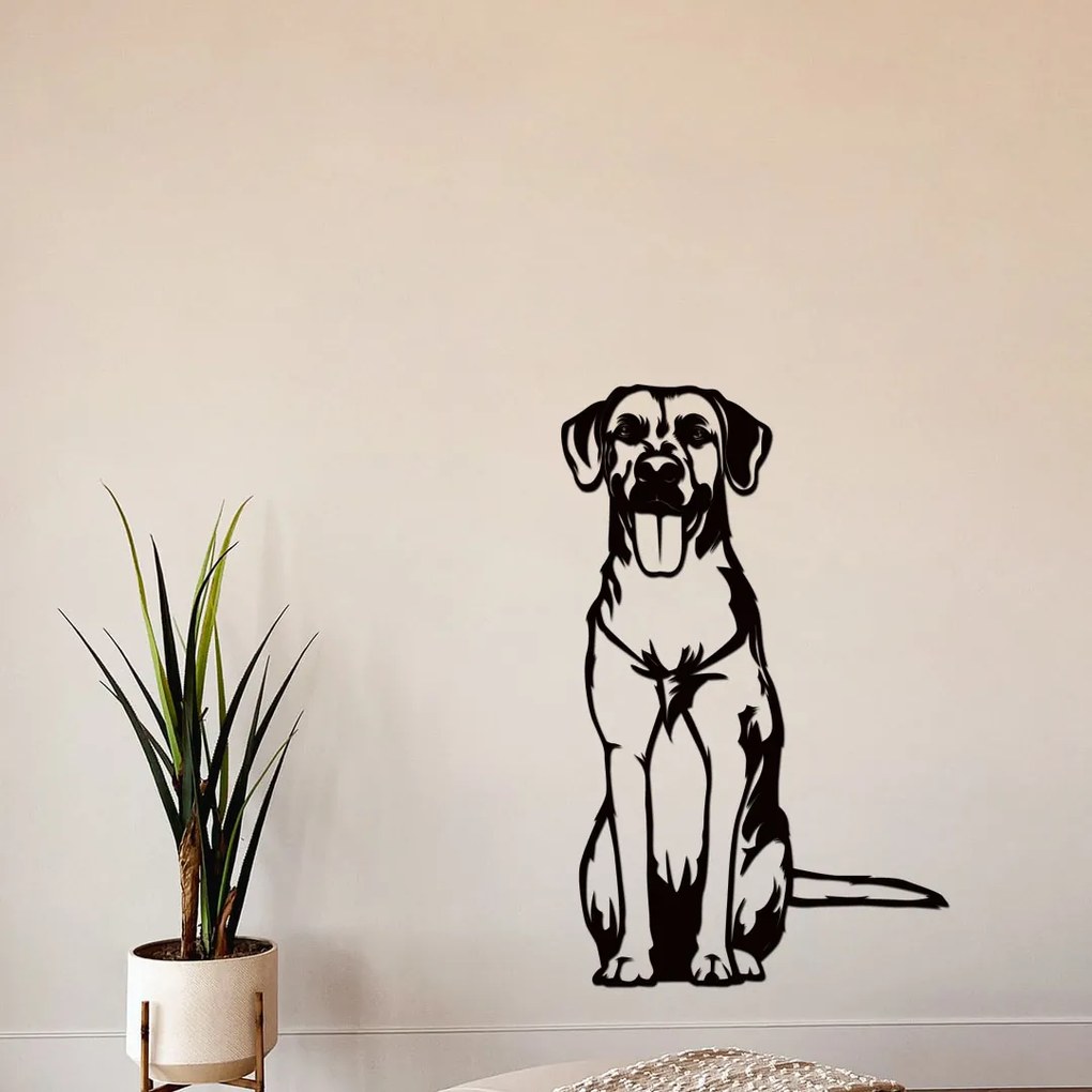 dřevo života Drevená dekorácia psa Ridgeback Rozmery - cm: 19x30, Zvoľte farbu dekoru: Čierna