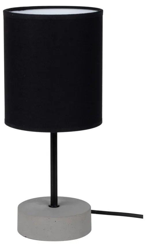 Mila Stolná lampa 1xE27 Max.25W Betónová sivá / čierna / čierna