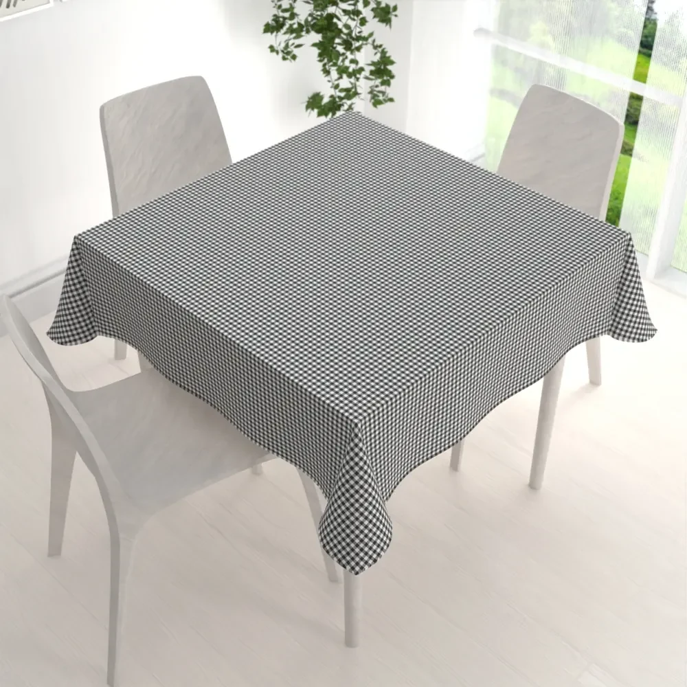 Biante Dekoračný štvorcový obrus Rebeka RE-012 Sivo-biela kocka malá 80x80 cm