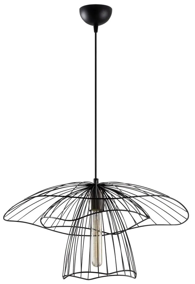 Čierne závesné svietidlo ø 50 cm Tel – Opviq lights