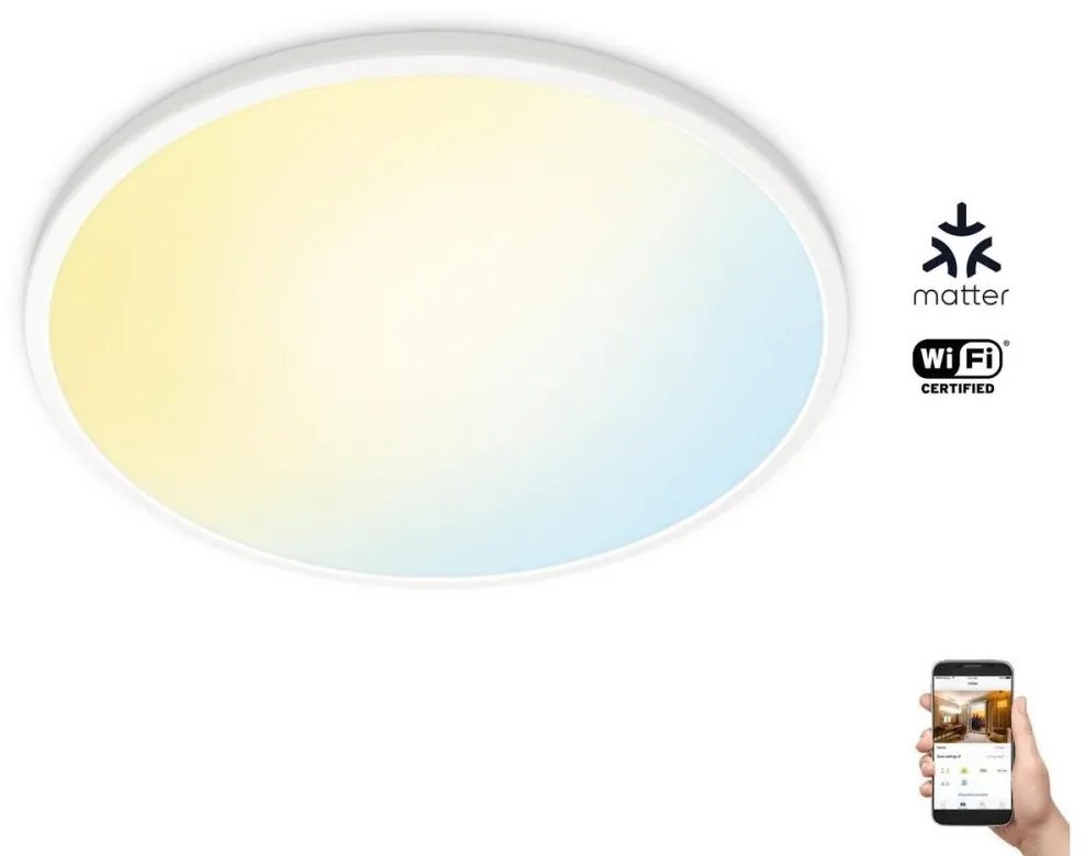 WiZ WiZ - LED Stmievateľné stropné svietidlo SUPERSLIM LED/32W/230V biela Wi-Fi WI0060