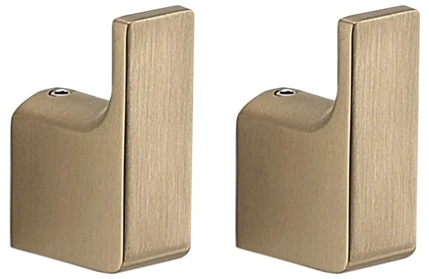 Nástenné kovové háčiky v súprave 2 ks v zlatej farbe Gedy Pirenei – Sapho