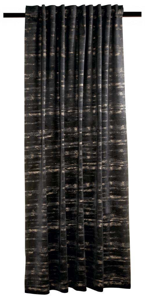 Čierny zatemňovací záves na páske ANDREAN 135x280 cm