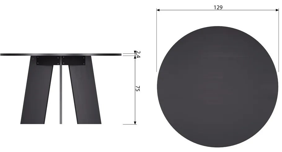 Okrúhly jedálenský stôl ø 129 cm Fries – WOOOD