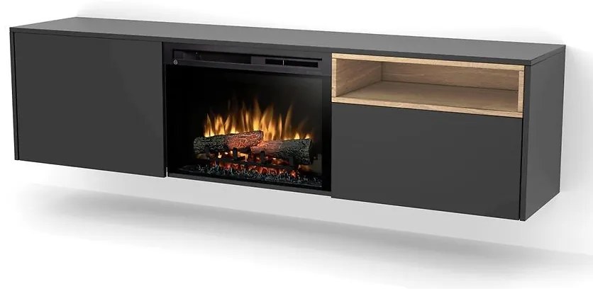 Elektrický krb Tecero 26" čierny/dub