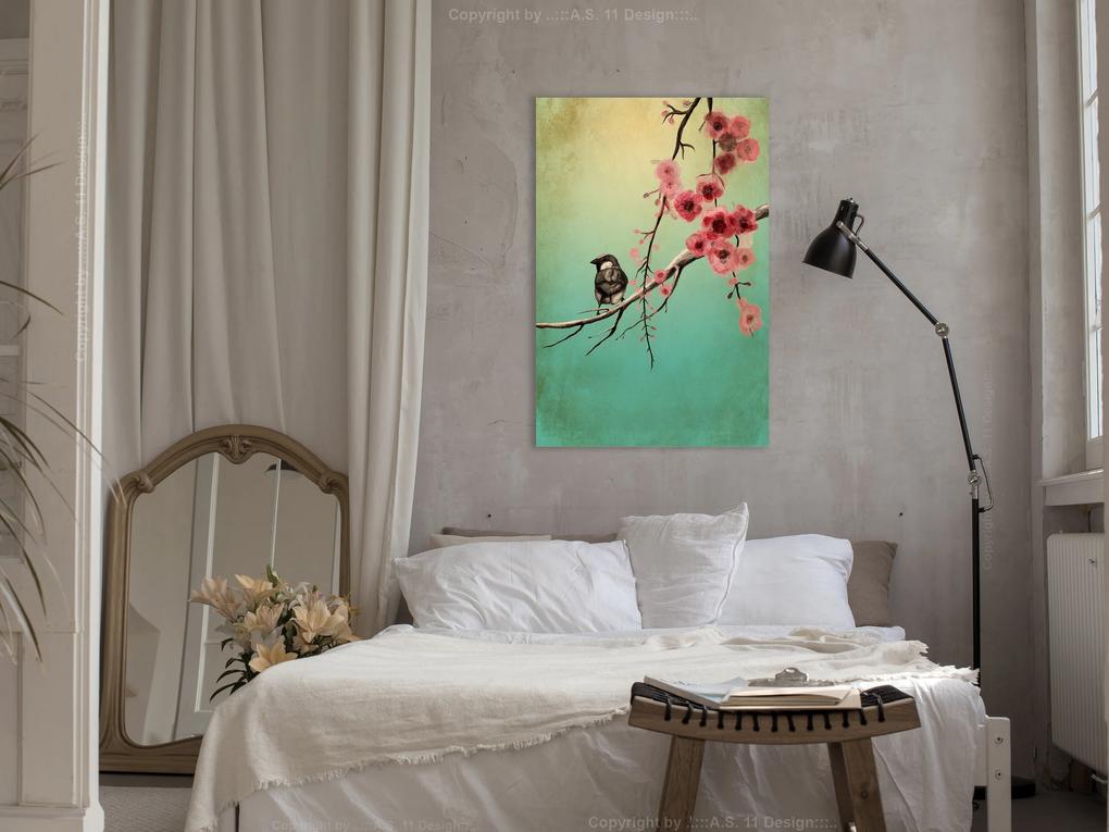 Artgeist Obraz - Cherry Flowers (1 Part) Vertical Veľkosť: 80x120, Verzia: Premium Print