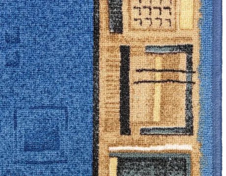 Koberce Breno Behúň JENA 77, šíře role 100 cm, modrá, viacfarebná