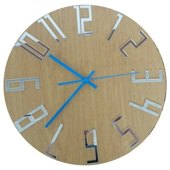Dizajnové hodiny na stenu z HDF a priehľadného plexiskla - spojenie elegancie a funkčnosti pre váš interiér I SENTOP HDFK006 DUB silver
