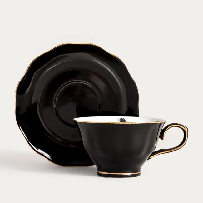 Šálka BARIK s havranom, čierna 750458 150 ml