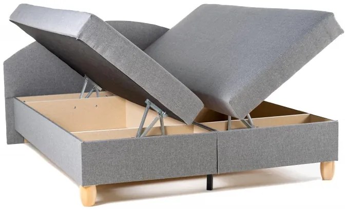 Manželská posteľ Ája na nôžkach, šedá (č.144/buk)