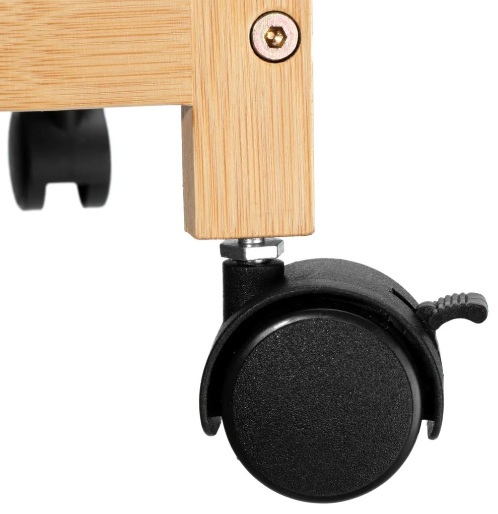 Bambusový pojazdný regál Inaki prírodný