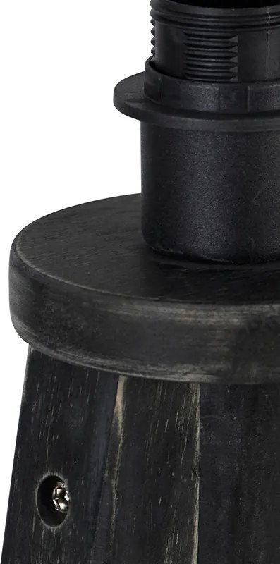 Rustikálna stojaca lampa trojnožka čierna - Tripod Classic