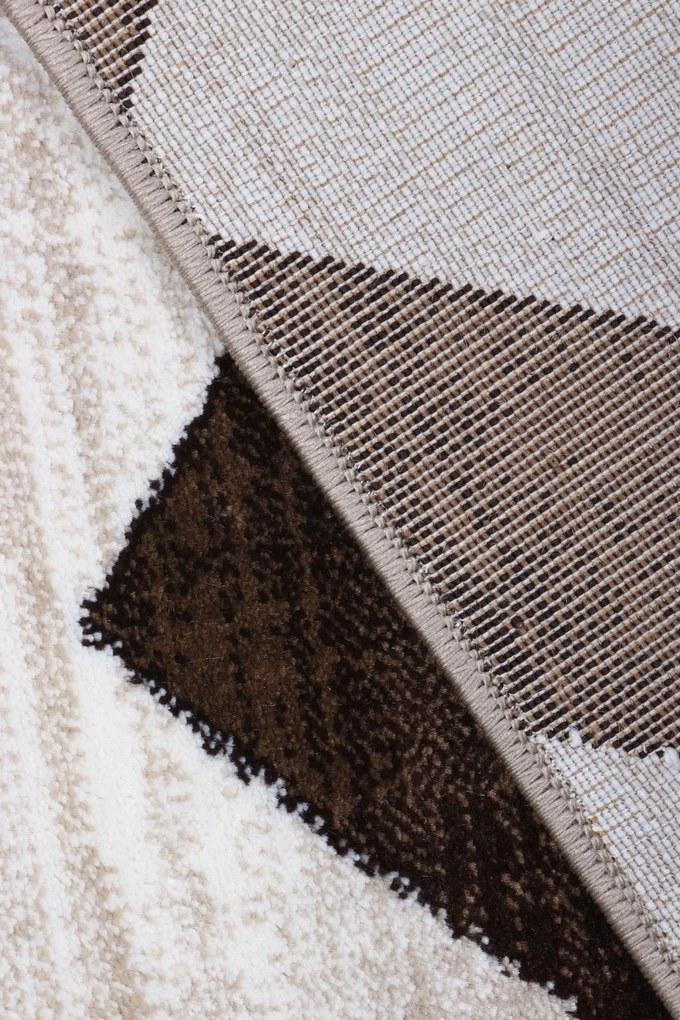 Koberec Cosmic Carving 5103 CREAM/BROWN rozmery koberec: 120x170 cm