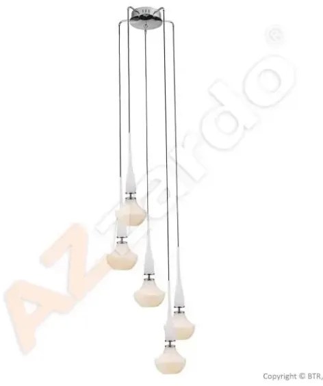 Industriálny luster Tasos 5 biele