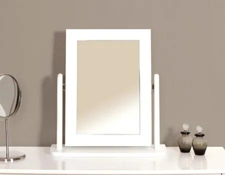 Stolné zrkadlo Baroque, biele
