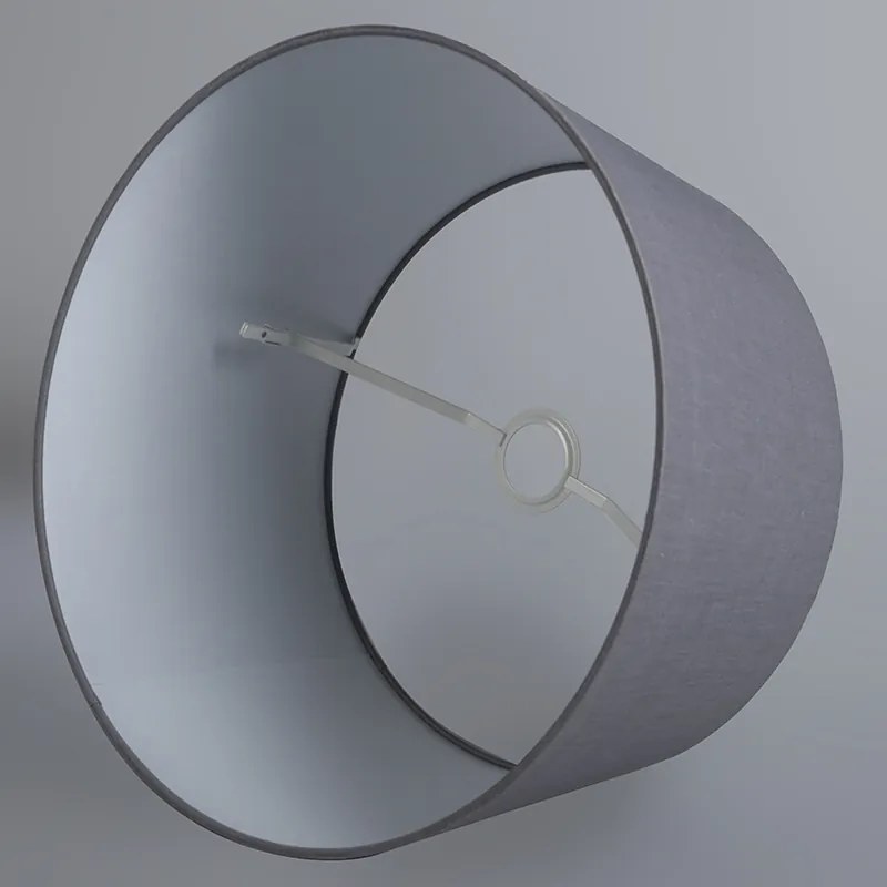 Tienidlo na lampu z ľanu tmavosivá 45 cm