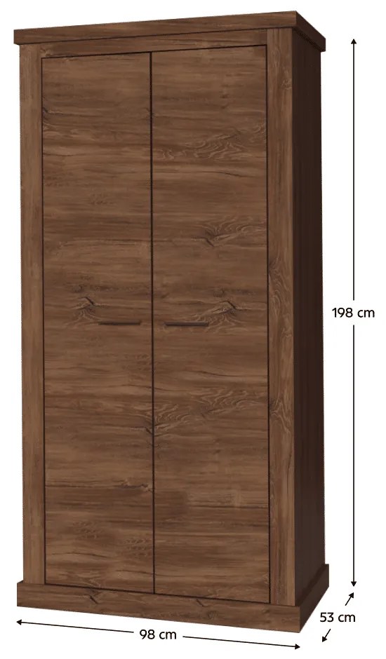 Kondela Vešiaková skriňa AR1, dub stirling, HILARD