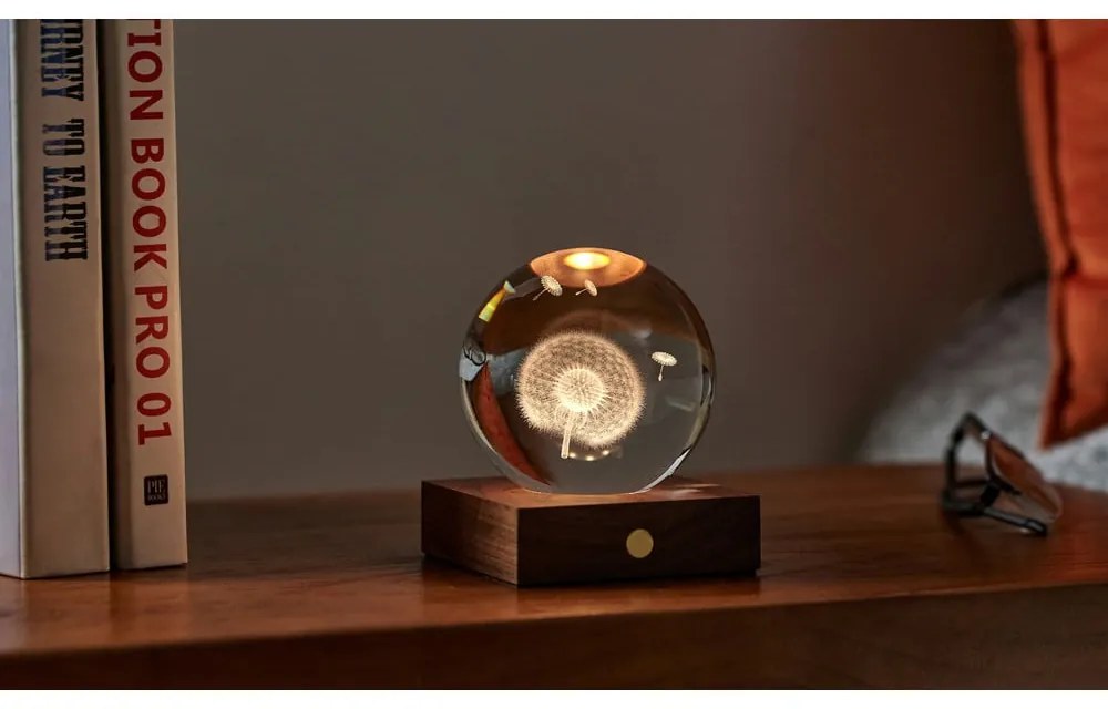 Tmavohnedá svetelná dekorácia na USB Amber – Gingko