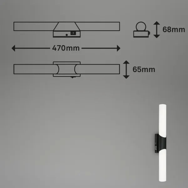 Briloner 2111-115 - LED kúpeľňové osvetlenie na zrkadlo LED/11W/230V IP44