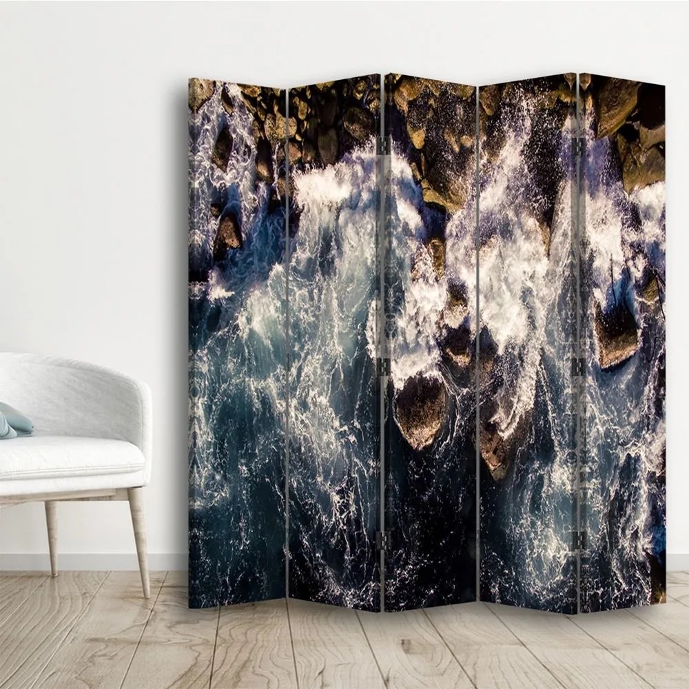 Gario Paraván Výhľad na pobrežie Rozmery: 180 x 170 cm, Prevedenie: Otočný paraván 360°