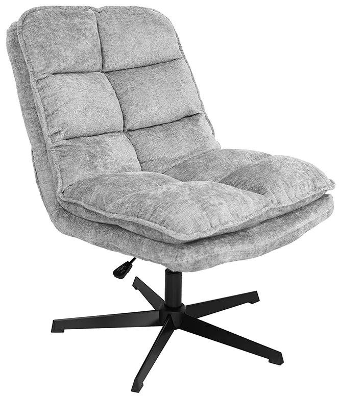 Relaxačné otočné kreslo KATANIA s podnožkou, svetlosivé