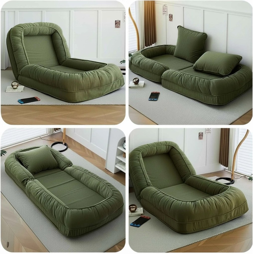 Relaxačné polohovacie kreslo LAZY SOFA, zelené