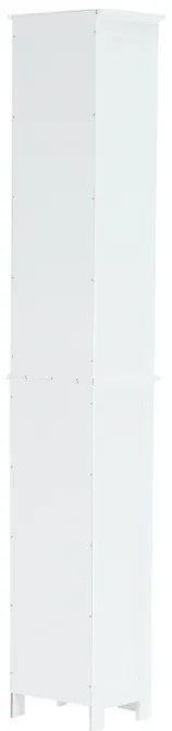 Biela vysoká kúpeľňová skrinka ATENE TYP 1
