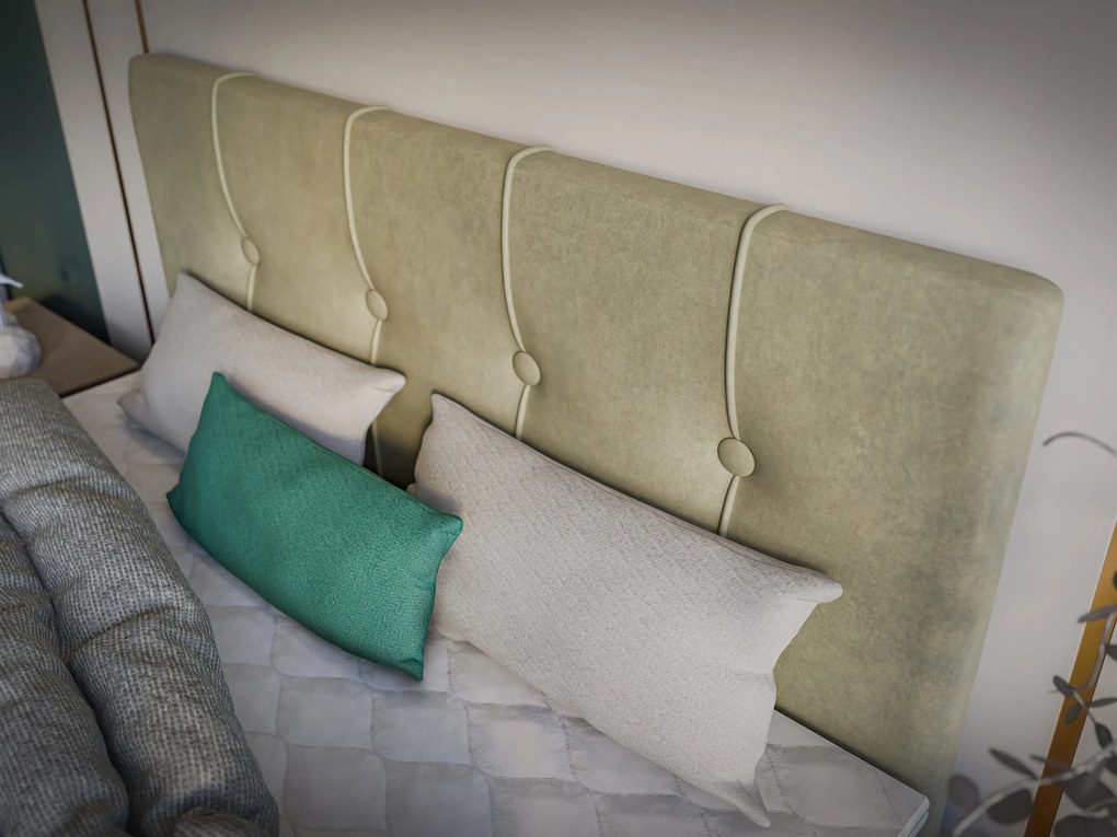 Kontinentálna posteľ 140 cm Roseann (svetlobéžová) (s matracom a úl. priestorom). Vlastná spoľahlivá doprava až k Vám domov. 1043442