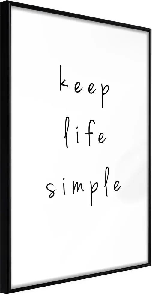 Plagát s motivačným nápisom - Simple Life