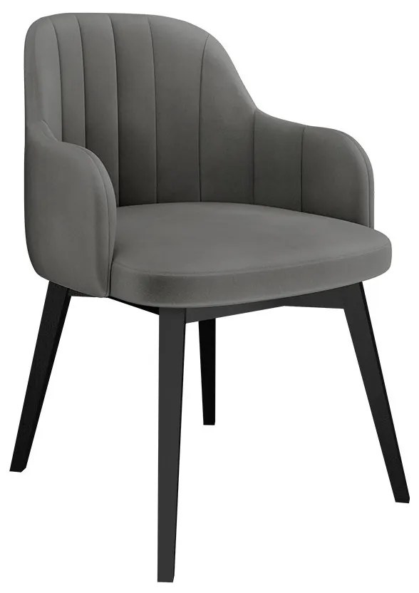 Čalúnené kreslo ST105, Dostupné poťahy: Magic Velvet 2225, Farby: čierna