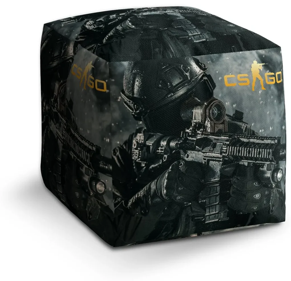 Sablio Taburet Cube CS:GO Vojak 1: 40x40x40 cm