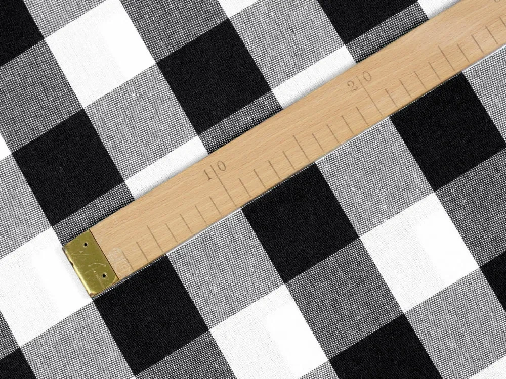 Biante Bavlnený obdĺžnikový obrus Olivia OL-004 Čierno-biela kocka veľká 140x180 cm