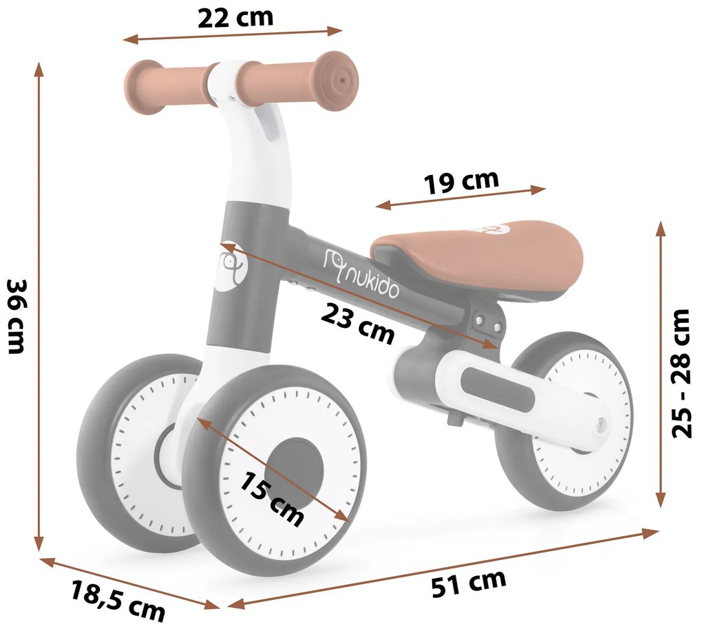Detský bežecký bicykel Nukido NK-603