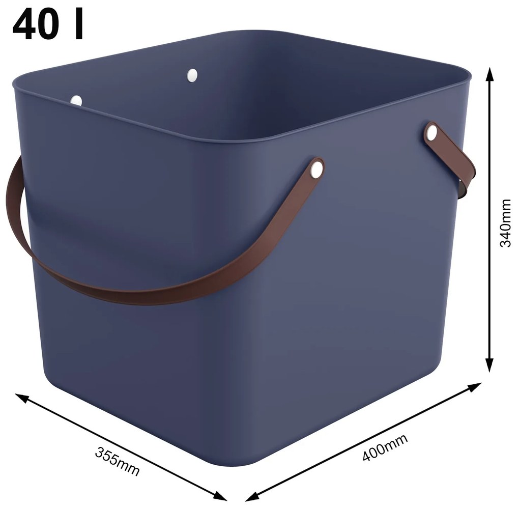 Nákupná taška, kabelka, plastová MULTIBAG, tmavomodrá, 40 l