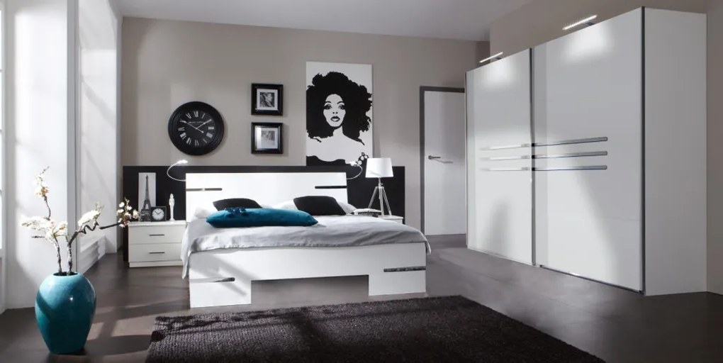 Dvojlôžková posteľ Anna 180x200 cm, biela