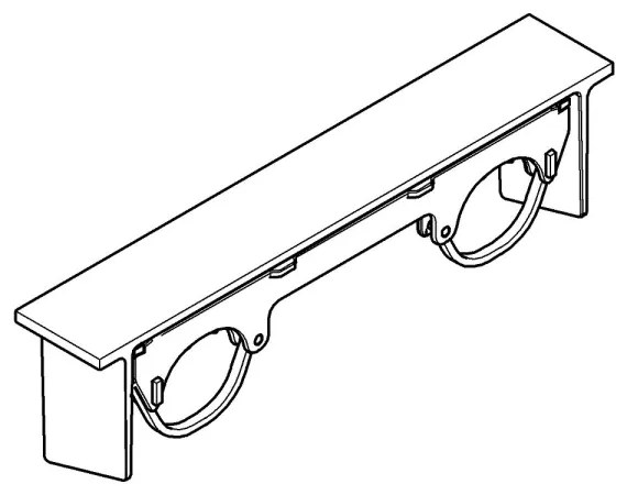 GROHE 18608001 - Polica GROHTHERM 2000 lesklý chróm