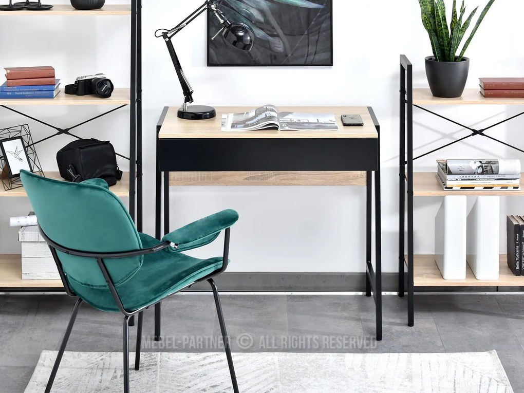 PC stolík Norway (dub + čierna). Akcia -14%. Vlastná spoľahlivá doprava až k Vám domov. 1109804