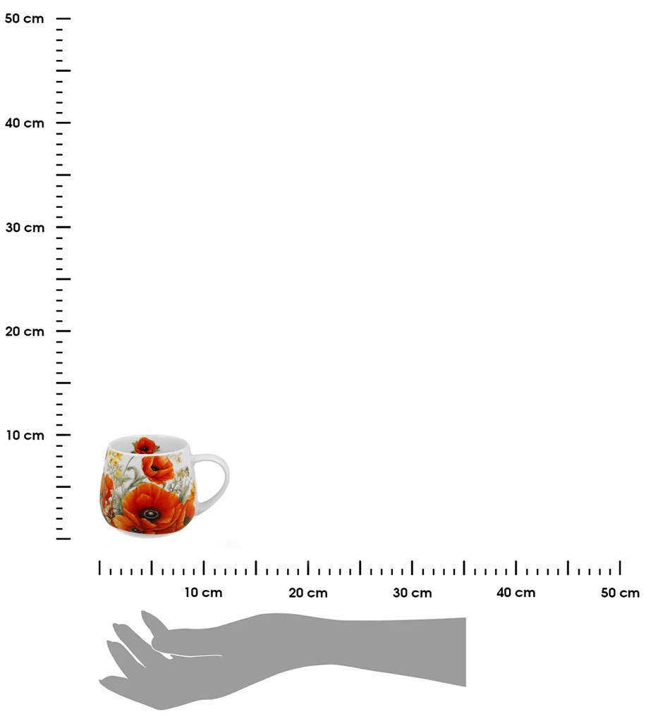Porcelánový hrnček Poppies 430 ml