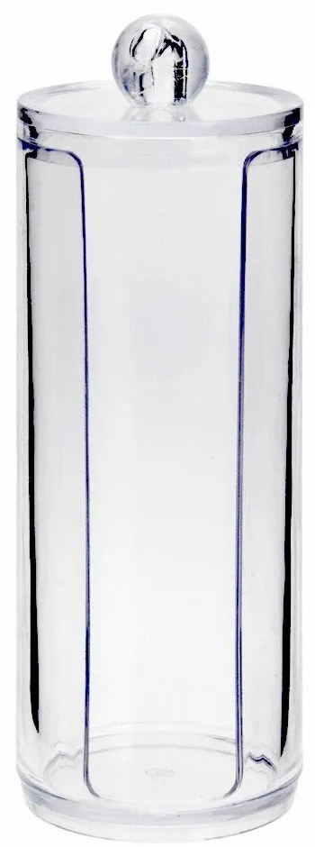 Kúpeľňová nádoba na kozmetické tampóny Selena, číra