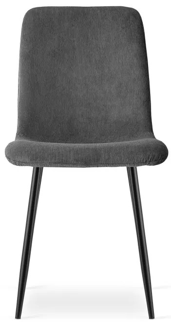 Set dvoch jedálenských stoličiek RIFT sivé / čierne nohy (2 ks)