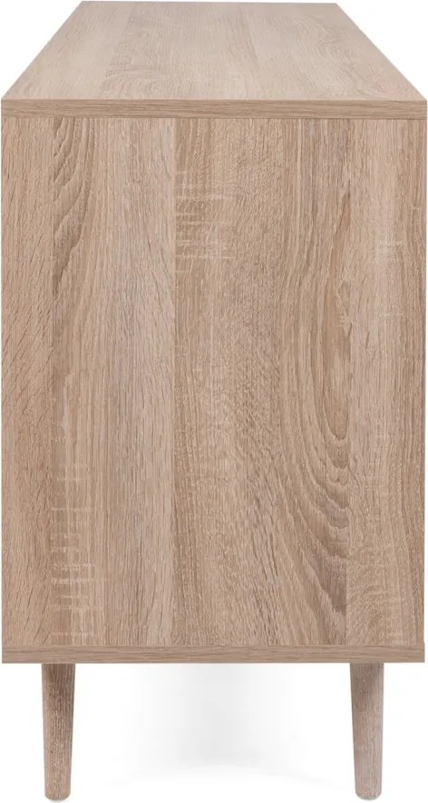 Široká skrinka 3-dverová Bali, dub sonoma/výplet